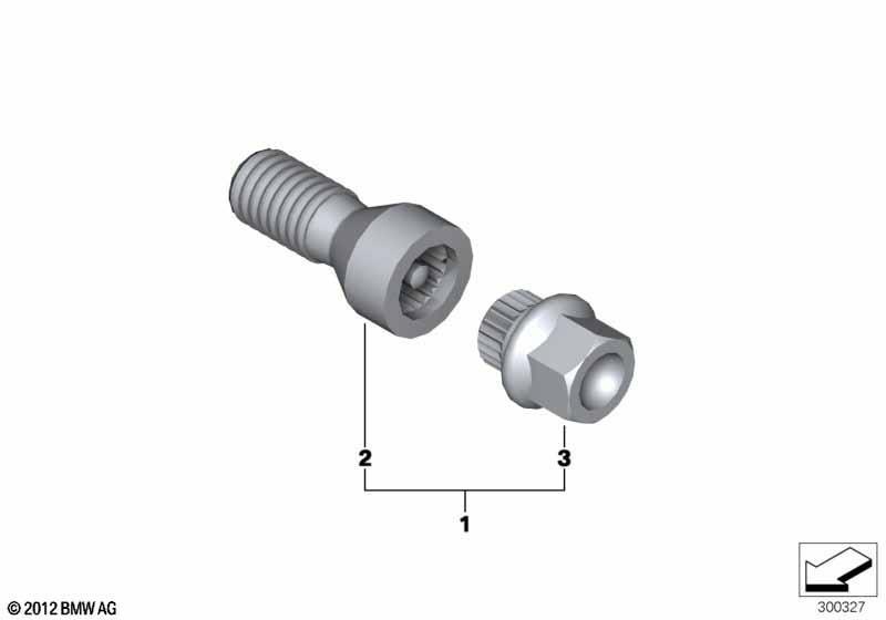 Radschraubenschloss mit Adapter