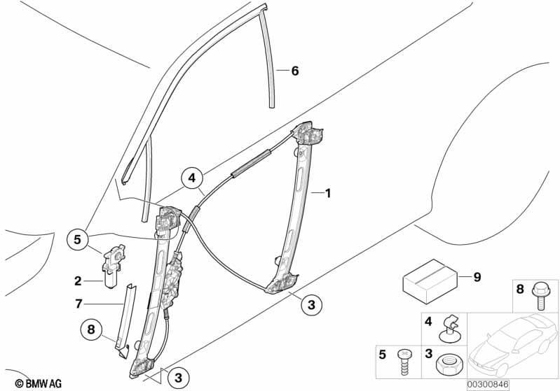 Türfenstermechanismus vorn