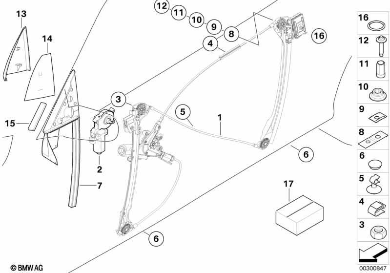 Türfenstermechanismus vorn