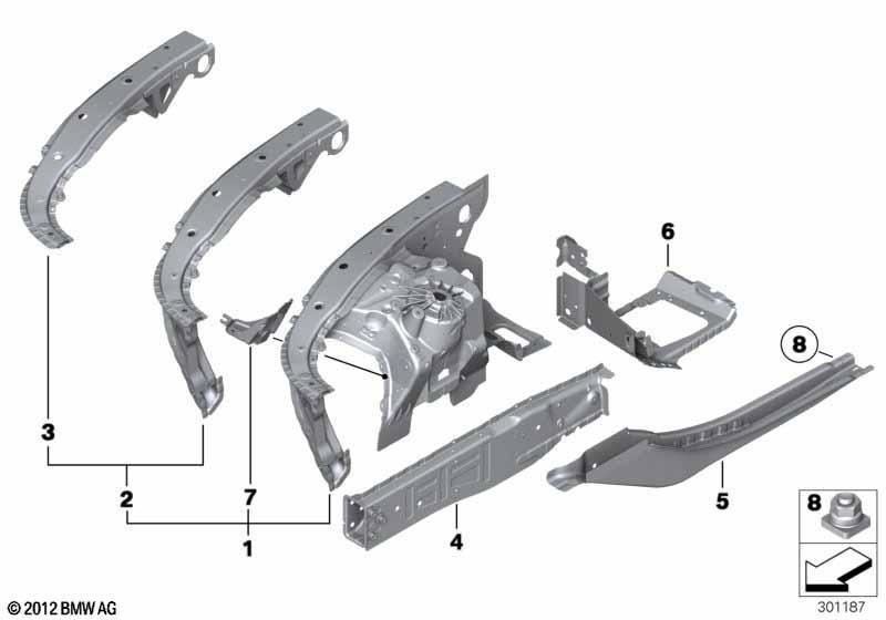 Radhaus/Motorträger