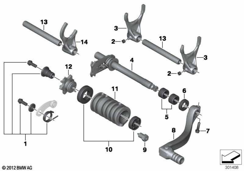 5 Gang Getriebe-Schaltungsteile