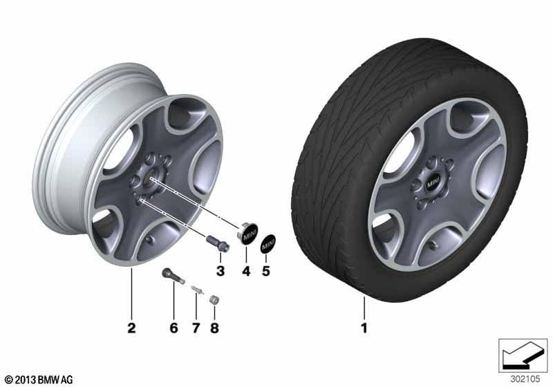 MINI LM Rad 5-Hole Black Star 138