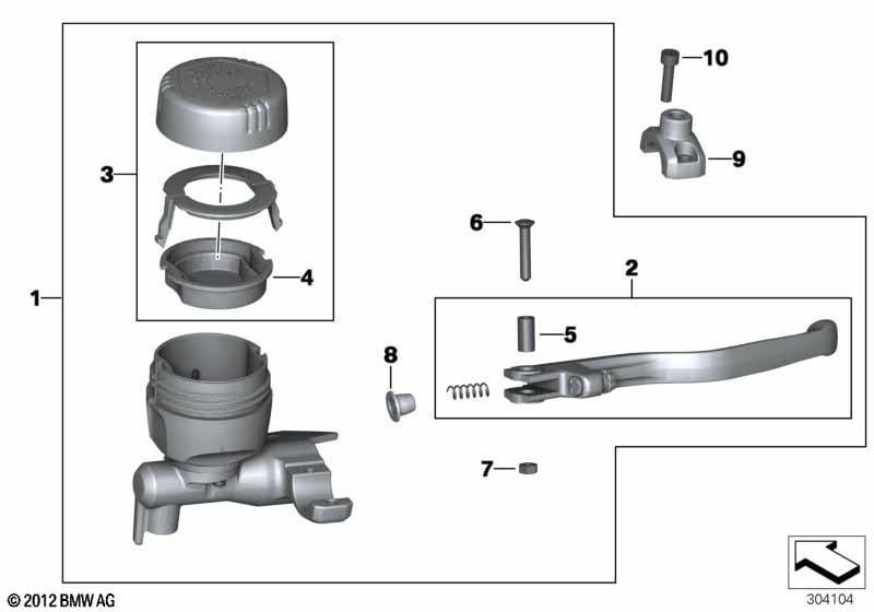 Handbremsarmatur Lenkerklemmung M6