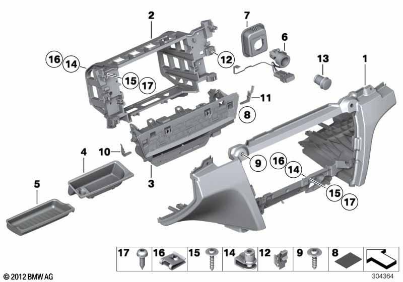 Anbauteile Instrumententafel unten