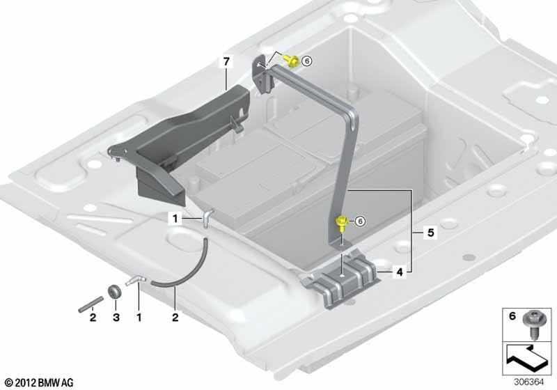 Batteriebefestigung u. Anbauteile