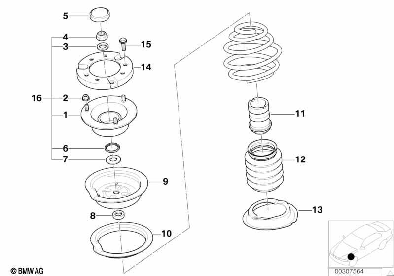 Stützlager/Federunterlage/Anbauteile