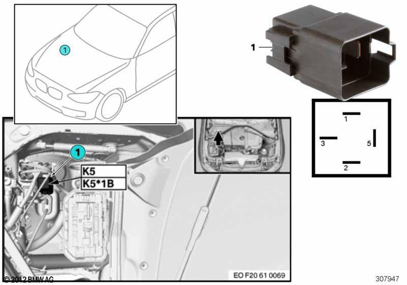 Relais Elektrolüfter Motor K5