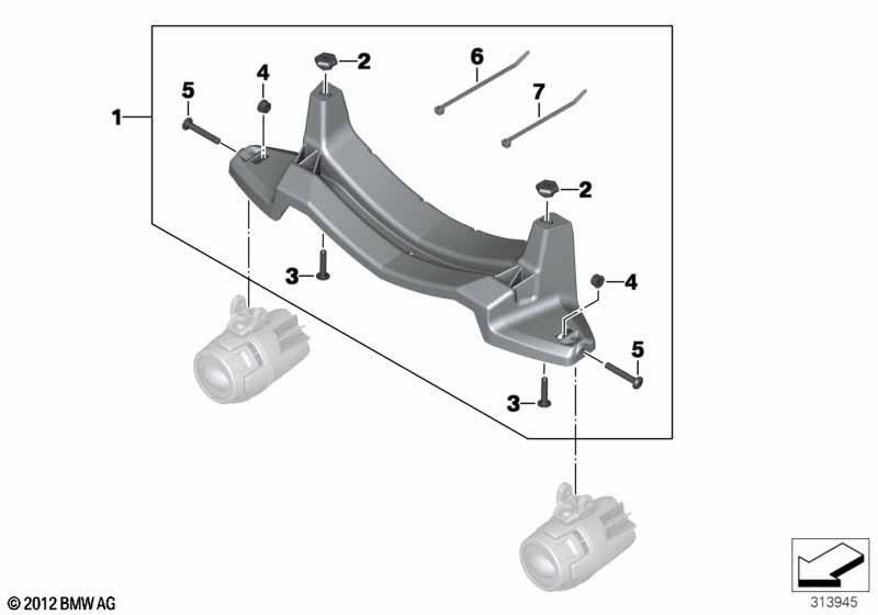 Satz Halter LED-Zusatzscheinwerfer