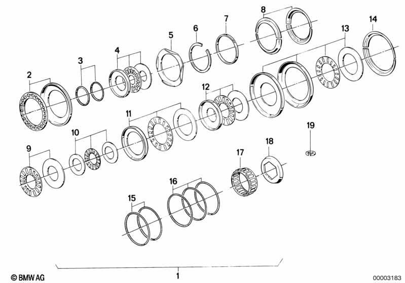 ZF 4HP22/24 AX-Lager Einzelteile