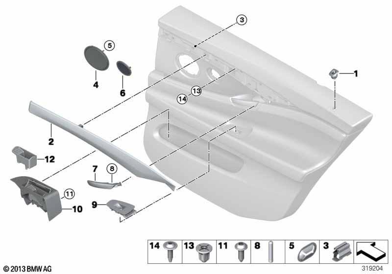 Anbauteile Türverkleidung hinten