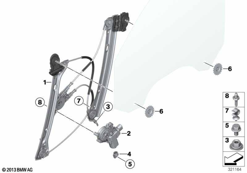 Türfenstermechanismus vorn