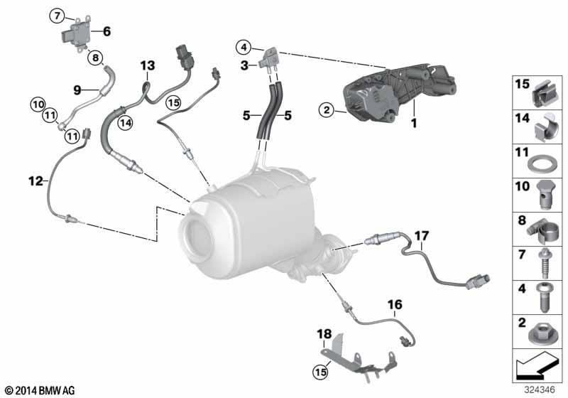 Dieselpartikelfiltersensorik/Anbauteile