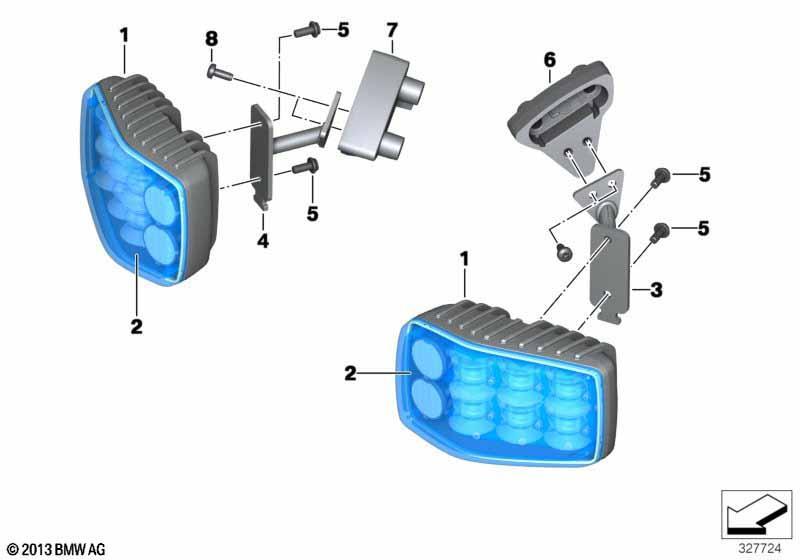 LED Blitzkennleuchte blau