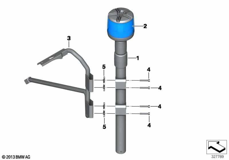 LED Rundumblitzkennleuchte blau