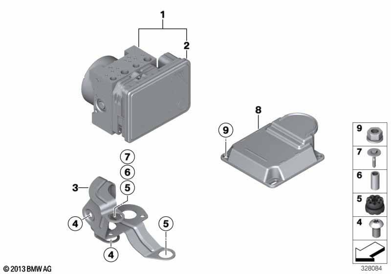 Hydroaggregat DSC/Steuergerät/Halterung