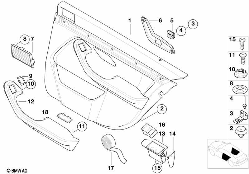 Türverkleidung Leder hinten