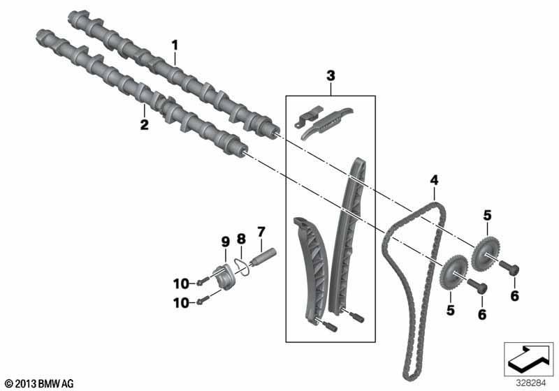 Nockenwelle, -Rad, Steuerkette