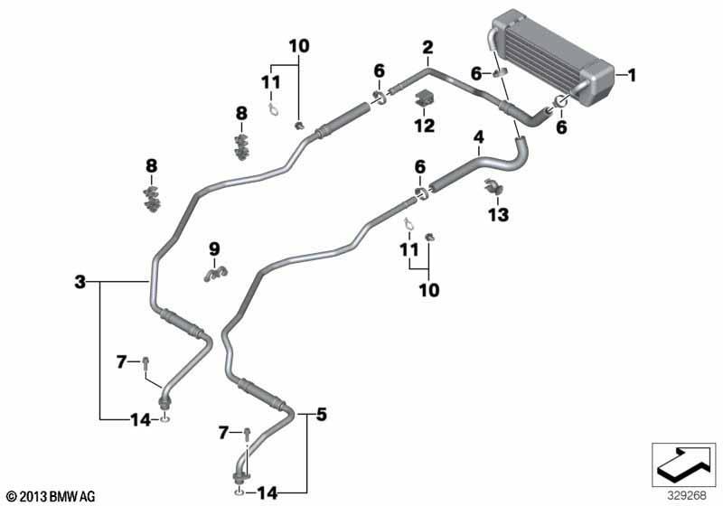 Ölkühler/Ölkühlerleitung