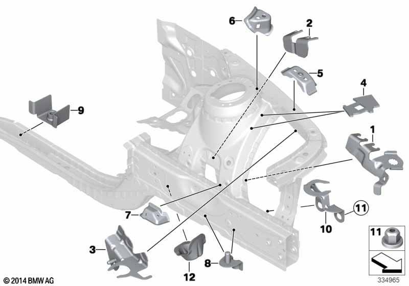 Vorderbau Halter links