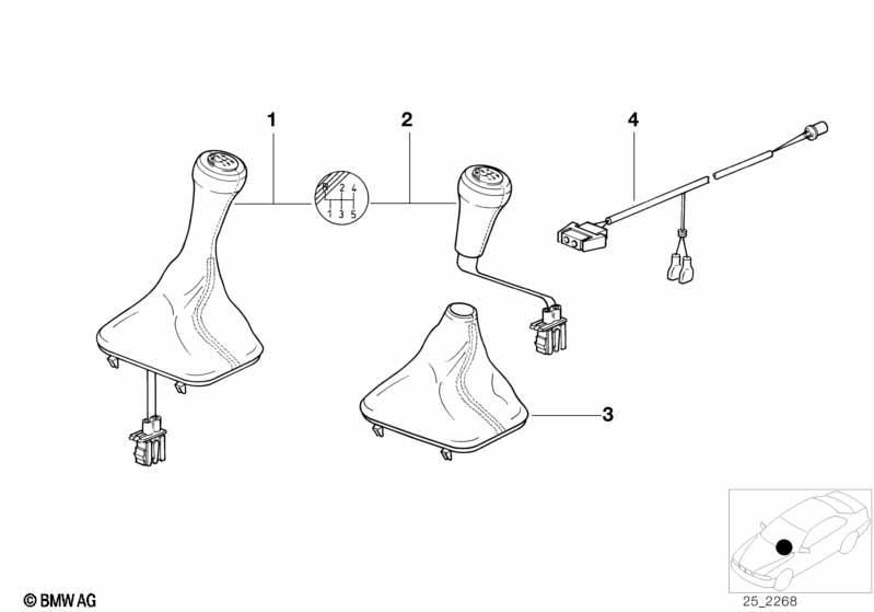 Schalthebelabdeckung Leder beleuchtet