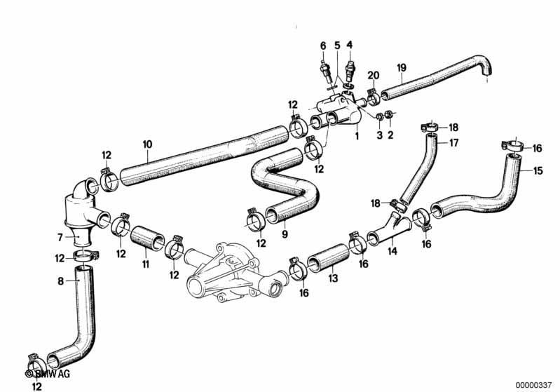 Kühlsystem-Thermostat/Wasserschl.führung