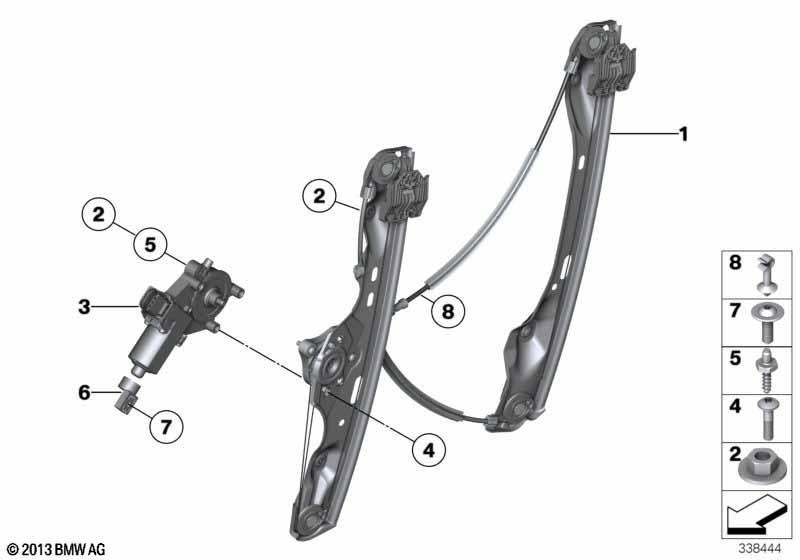 Türfenstermechanismus vorn