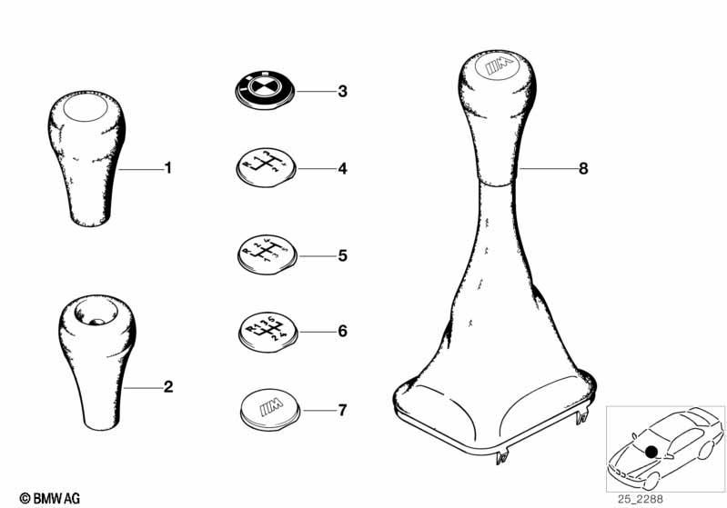 Schaltknöpfe/Abdeckungen/Plaketten