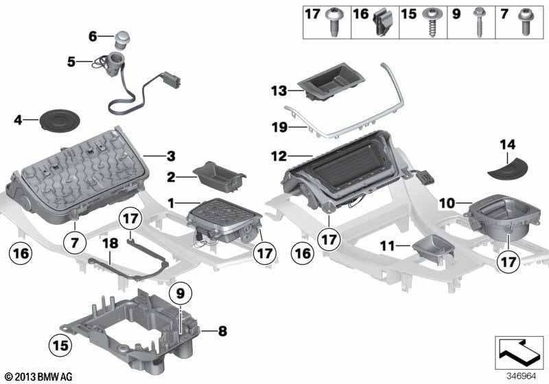 Anbauteile Mittelkonsole