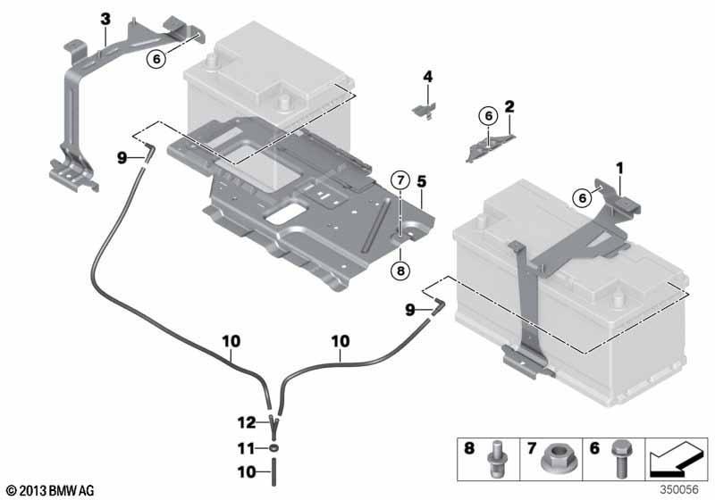 Batteriebefestigung u. Anbauteile