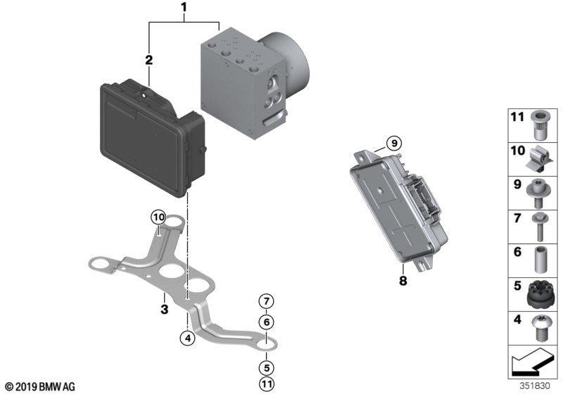 Hydroaggregat DSC/Steuergerät/Halterung