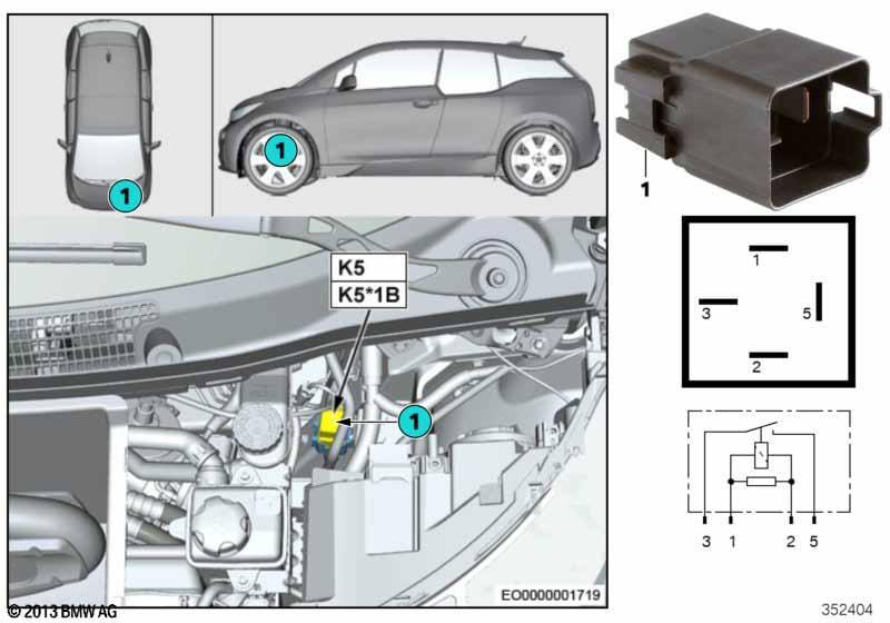 Relais Elektrolüfter Motor K5