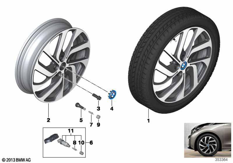 BMW i LA wheel,turbine styling 428 19""