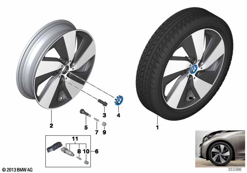 BMW i LA wheel,turbine styling 429 19""
