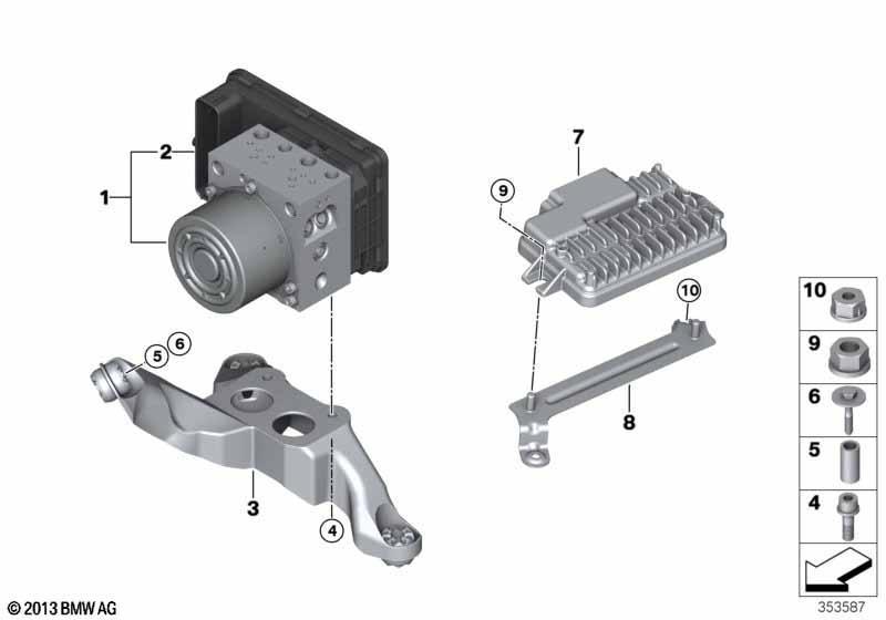 Hydroaggregat DSC/Steuergerät/Halterung