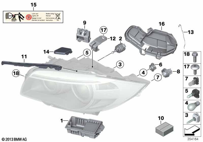 Einzelteile Scheinwerfer Xenon