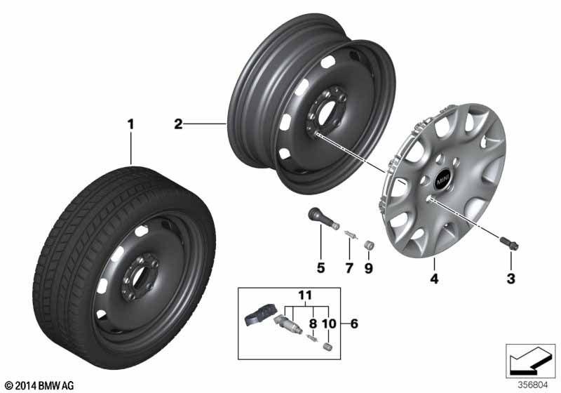MINI disc wheel steel - 15""