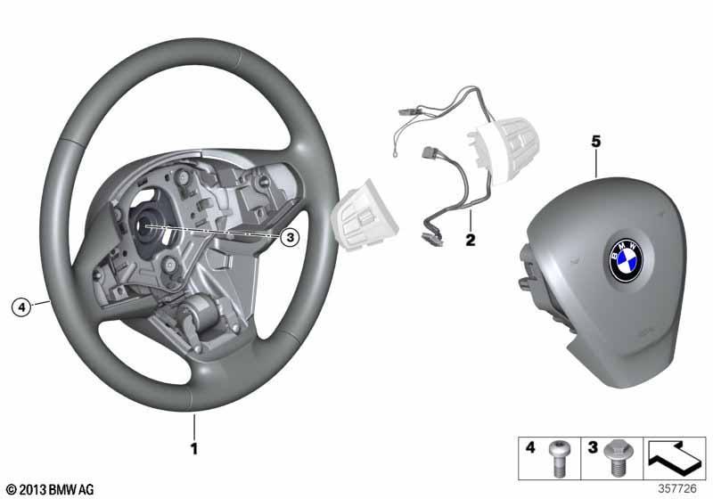 Lenkrad Leder Airbag