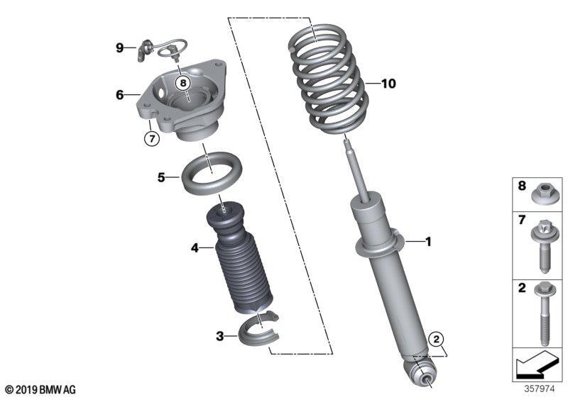 Federbein hinten / VDC / Steuergerät