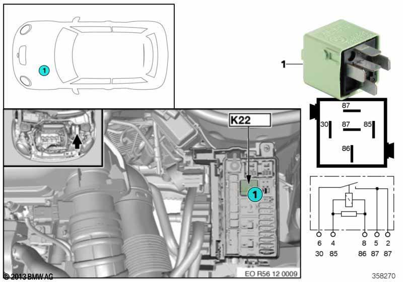 Relais Elektrolüfter 2 Motor K22