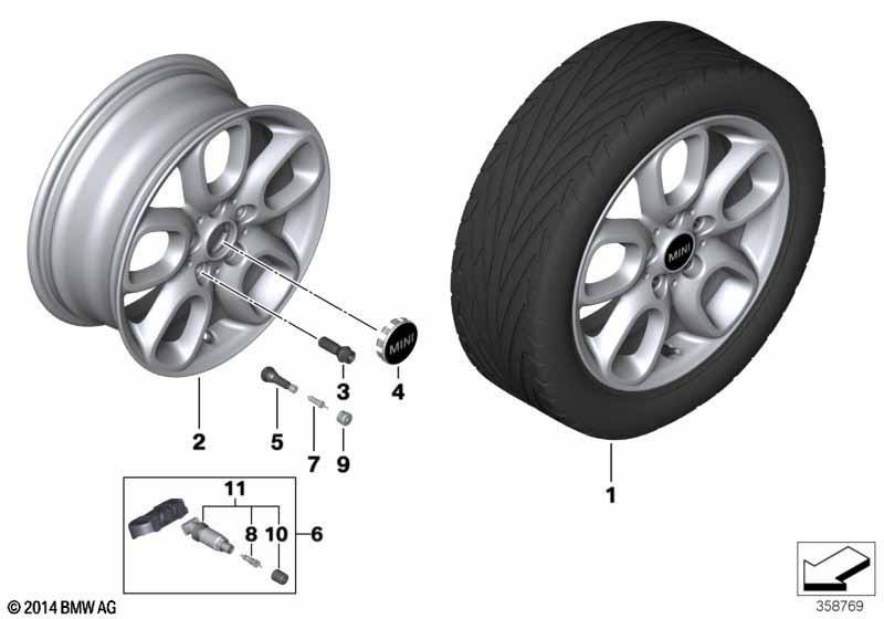 MINI LM Rad Loop Spoke 494 - 16"