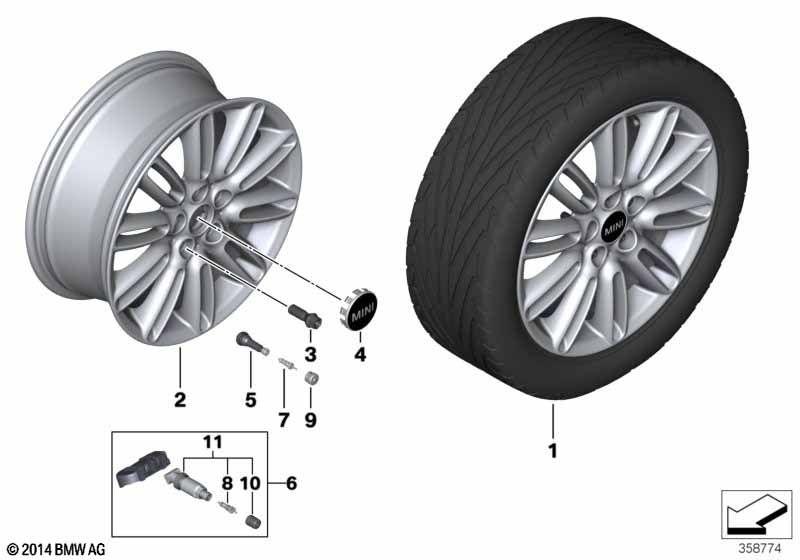 MINI LA wheel Tentacle Spoke 500 - 17""