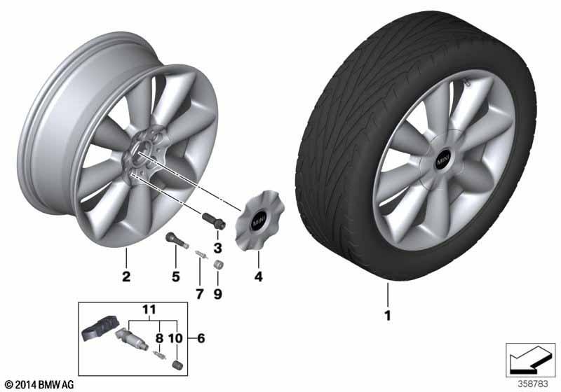 MINI LM Rad Cone Spoke 507 - 18"