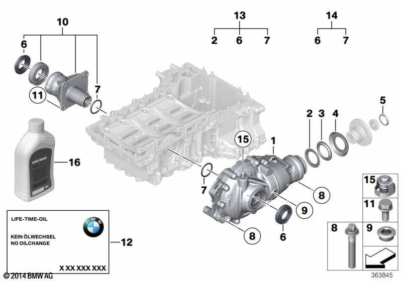 Vorderachsgetriebe Einzelteile Allrad