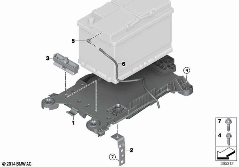 Batteriebefestigung u. Anbauteile