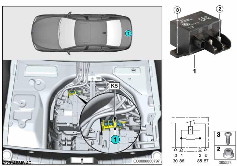 Relais Elektrolüfter Motor K5