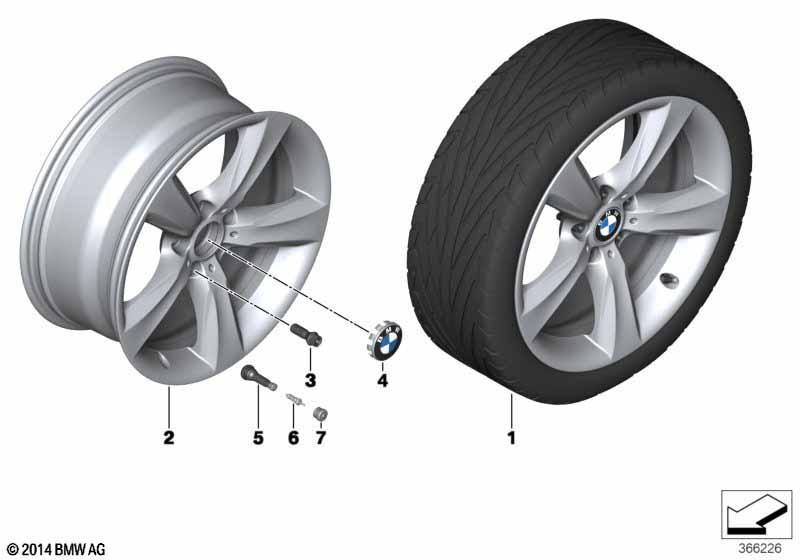 BMW LM Rad Doppelspeiche 606-19"