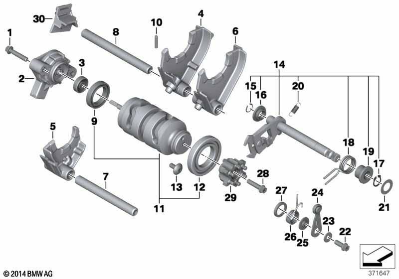 6 Gang Getriebe-Schaltungsteile