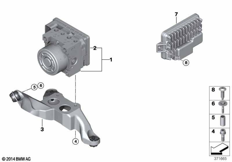 Hydroaggregat DSC/Steuergerät/Halterung