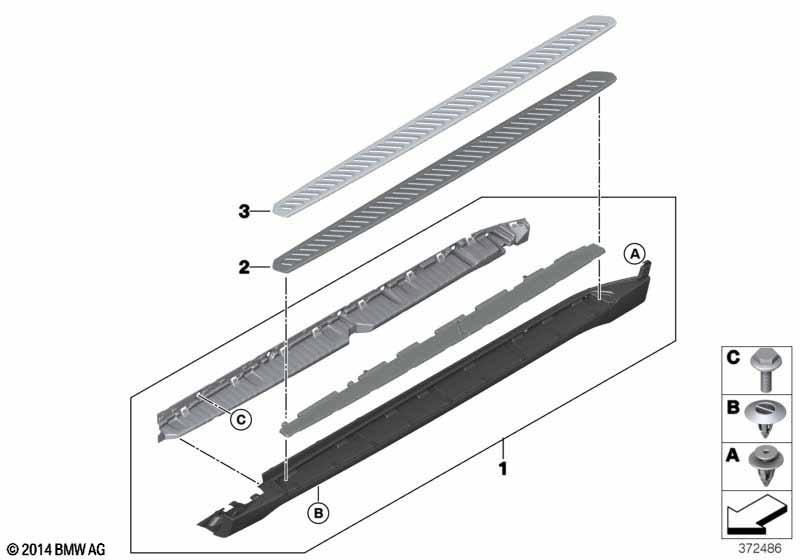 Nachrüstsatz Aluminium-Trittbrett