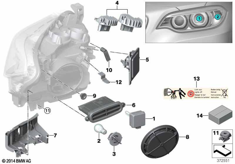 Einzelteile Scheinwerfer Xenon